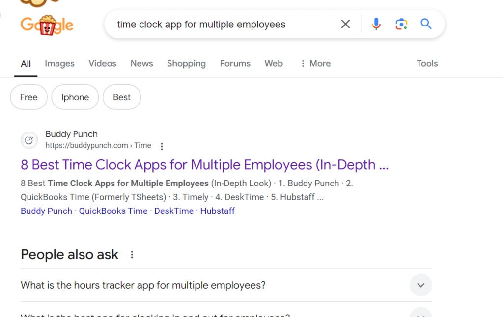 Time clock apps for multiple employees top results. 